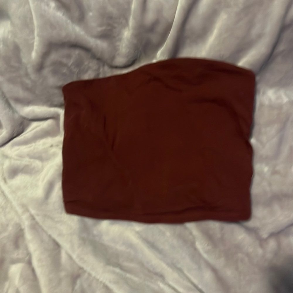 Maroon tube top. Available for discount bundle with other qualifying items!